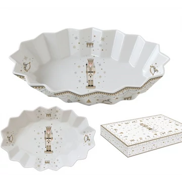 Porcelán ováltálca 27x17x4,5cm, dobozban, Royal Nutcracker, R2S.1048RNUT