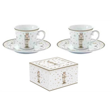 Porcelán eszpreszócsésze+alj 2 személyes 80ml,dobozban, Royal Nutcracker, R2S.1107RNUT