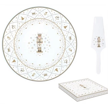 Porcelán tortatál lapáttal 32cm dobozban, Royal Nutcracker, R2S.1112RNUT