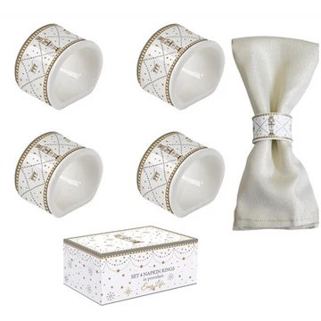 Porcelán szalvétagyűrű 4 db-os szett, 4,5cm, dobozban, Royal Nutcracker, R2S.2192RNUT
