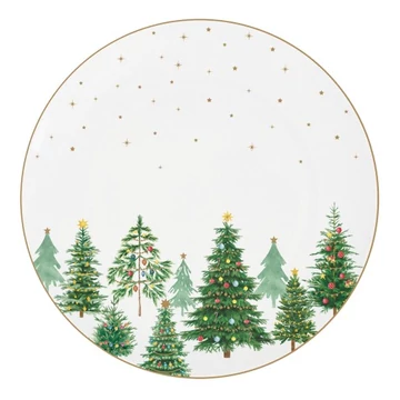 Porcelán lapostányér 27cm, Festive Trees, R2S.2240FTRE