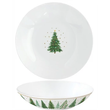 Porcelán mélytányér 20,5cm, Festive Trees, R2S.2241FTRE