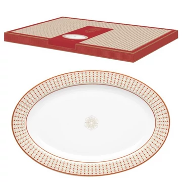 Porcelán ováltálca 36x24,5cm, dobozban, Imperial, P.M.PM0132IMPE