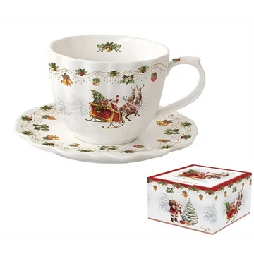 Porceláncsésze+alj, 300ml, dobozban, Nostalgic Christmas, R2S.2789NOCH
