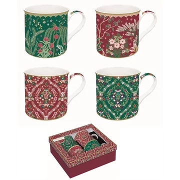 Porcelán bögreszett 4 db-os, 300ml, dobozban, Atmosphere, Eclectic Chic, R2S.179ECLE