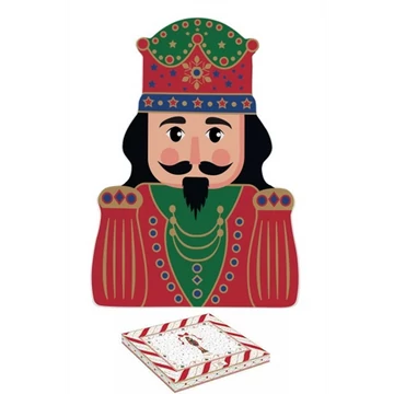 Porcelántál diótörő formájú, 19x26,5cm, dobozban, Nutcracker Twist, R2S.2074NTWI