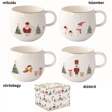 Porcelánbögre 400ml, dobozban, Let it snow, R2S.1319LSNO