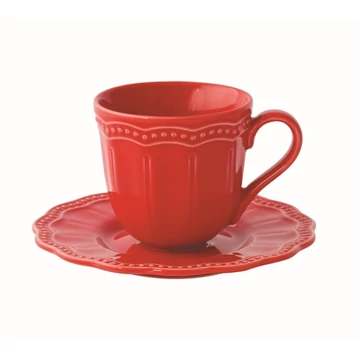 Porcelán eszpresszócsésze+alj 110ml, Elite red, R2S.2886ELIR Porcelán eszpresszócsésze+alj 110ml, Elite red, R2S.2886ELIR