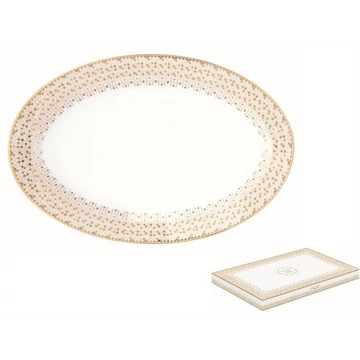 Porcelán ováltálca 35x23,5cm, dobozban, Festive, R2S.1116FESV