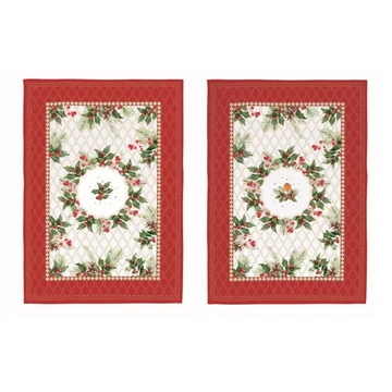 Konyharuhaszett 2 db-os 50x70cm, 100% pamut, Christmas Berries, R2S.2634CHBE