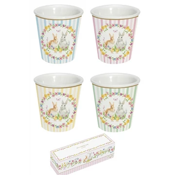Porcelán eszpresszópohár 100ml, 4 személyes, dobozban, Happy Easter, R2S.1952EAST