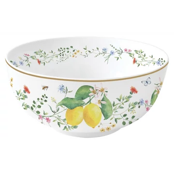 Porcelántál 15cm, Fleurs et Citrons, R2S.1191FCIT