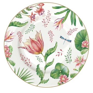 Porcelán desszerttányér 19cm, Botanic Chic, R2S.944BOCH