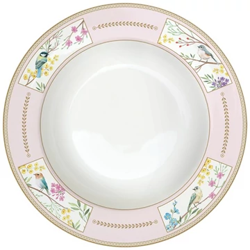Porcelán mélytányér 21,5cm, Birds Melody, R2S.943BIME