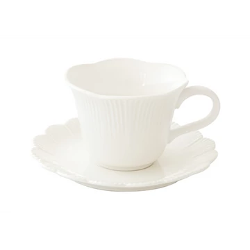 Porcelán teáscsésze+alj, 250ml, Fleuri white, R2S.3075FLRI