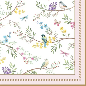 Papírszalvéta 33x33cm, Birds Melody, 20db-os, R2S.414BIME