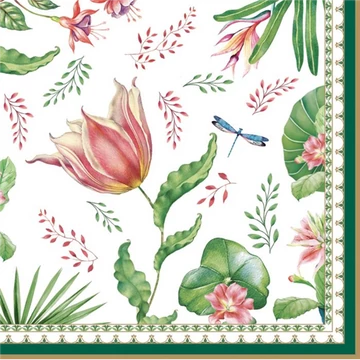 Papírszalvéta 33x33cm, Botanic Chic, 20db-os, R2S.414BOCH