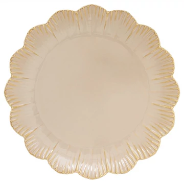 Porcelán lapostányér 26cm, Fleuri terracotta, R2S.3070FLRT