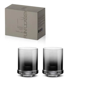 Üdítőspohár színes üvegből, 290ml, 2 db-os szett, Smoke Grey, P.M.PM0240SMGR