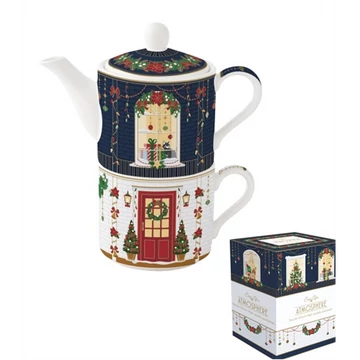 Porcelán egyszemélyes teáskészlet 280ml+280ml, dobozban, Festive Avenue, Atmosphere, R2S.111FEAV Porcelán egyszemélyes teáskészlet 280ml+280ml, dobozban, Festive Avenue, Atmosphere, R2S.111FEAV