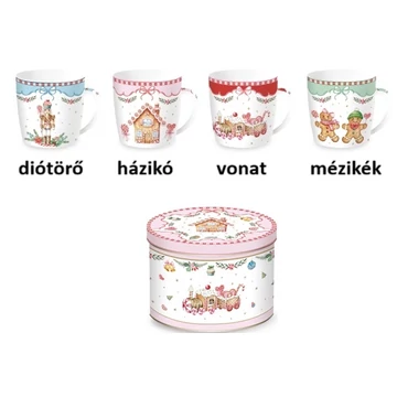 Porcelánbögre 350ml,fémdobozban, Sweet Christmas, R2S.119SWEC Porcelánbögre 350ml,fémdobozban, Sweet Christmas, R2S.119SWEC