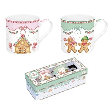 Porcelán bögreszett 2db-os, 300ml, dobozban, Sweet Christmas, R2S.178SWEC Porcelán bögreszett 2db-os, 300ml, dobozban, Sweet Christmas, R2S.178SWEC