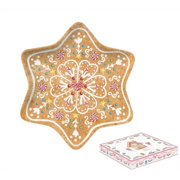 Porcelántálca 22,5cm, mézeskalács csillag forma, dobozban, Sweet Christmas, R2S.1484SWEC Porcelántálca 22,5cm, mézeskalács csillag forma, dobozban, Sweet Christmas, R2S.1484SWEC