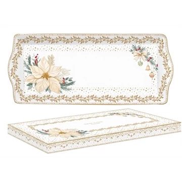 Porcelántálca 35x15cm, dobozban, White Elegance, R2S.1109WHEL