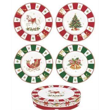 Porcelán desszerttányérszett 4db-os, 19cm, dobozban, Christmas Tale, R2S.1100CTAL Porcelán desszerttányérszett 4db-os, 19cm, dobozban, Christmas Tale, R2S.1100CTAL