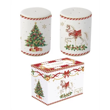 Porcelán só-borsszóró szett, 7cm, dobozban, Christmas Tale, R2S.1333CTAL Porcelán só-borsszóró szett, 7cm, dobozban, Christmas Tale, R2S.1333CTAL