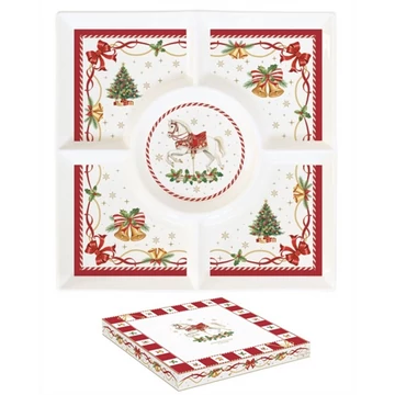 kínálótálca 25x25cm, dobozban, Christmas Tale, R2S.2095CTALPorcelán kínálótálca 25x25cm, dobozban, Christmas Tale, R2S.2095CTALPorcelán