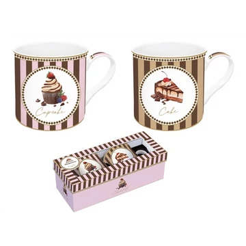 Porcelán bögreszett 2db-os, 300ml, dobozban, Sweet Moments, R2S.178SWEM