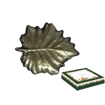 Juharfalevél üvegtányér 21x18cm, dobozban, Forest Dream, R2S.1531FODG Juharfalevél üvegtányér 21x18cm, dobozban, Forest Dream, R2S.1531FODG