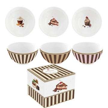 Porcelán tálkaszett S/3, 9,5cm, dobozban, Sweet Moments, R2S.1084SWEM
