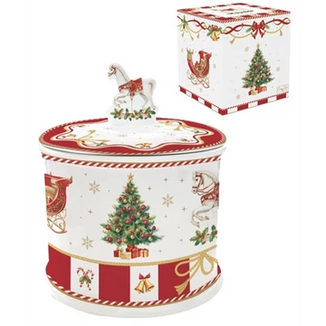 Porcelán keksztároló 14x16,5cm, dobozban, Christmas Tale, R2S.1334CTAL Porcelán keksztároló 14x16,5cm, dobozban, Christmas Tale, R2S.1334CTAL