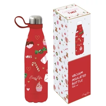 Duplafalú rozsdamentes acél hőtartó útipalack 500ml, Christmas Twist, R2S.2301CTWI Duplafalú rozsdamentes acél hőtartó útipalack 500ml, Christmas Twist, R2S.2301CTWI