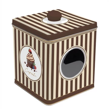 Ablakos fémdoboz 13x13x14,5cm, Sweet Moments, R2S.092SWEM