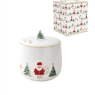 Porcelán keksztároló, 11x15cm, dobozban, Let it Snow, R2S.1343LSNO Porcelán keksztároló, 11x15cm, dobozban, Let it Snow, R2S.1343LSNO