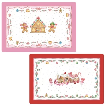 Műanyag tányéralátét kétoldalas 45x30cm, Sweet Christmas, R2S.320SWEC