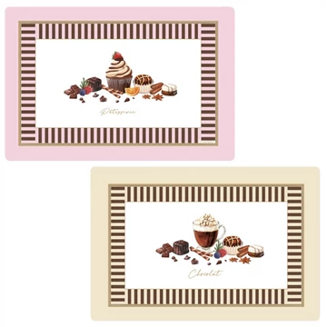 Műanyag tányéralátét kétoldalas 45x30cm, Sweet Moments, R2S.320SWEM