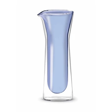 Borosilicate hőálló duplafalú üvegkancsó, 800ml, kék				, WD.626BL