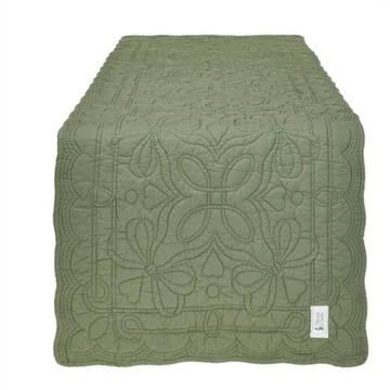 Zöld steppelt asztali futó 40x140cm, N.S.HTH241510