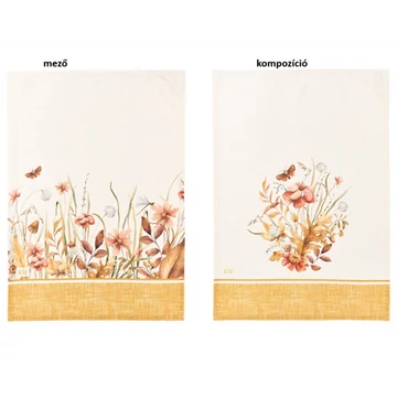 Konyharuha 50x70cm, pamut, Giardino d'Autunno, mező, N.S.HTH241010A