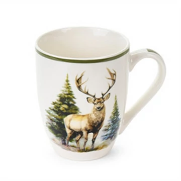 Porcelánbögre 350ml, Bosco incantato, szarvas, N.S.BGQ252005