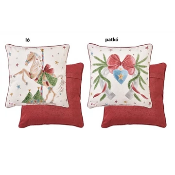 Párna töltelékkel 40x40cm, pamut, Giostra, ló, N.S.HTH251611A
