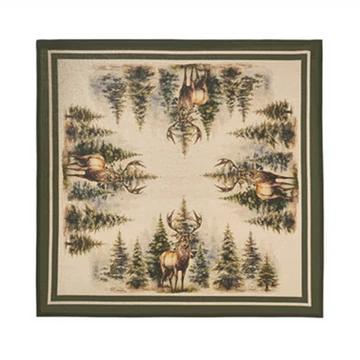 Asztalterítő 90x90cm, pamut, Bosco incantato, szarvas, N.S.HTH252001