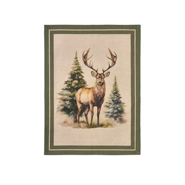 Konyharuha 50x70cm, pamut, Bosco incantato, szarvas, N.S.HTH252004
