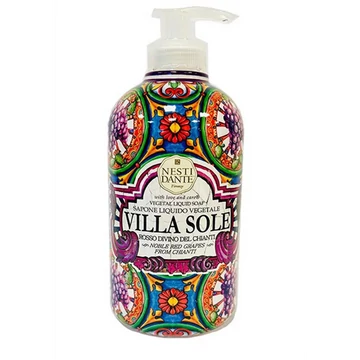 Sole,Rosso Divino del Chianti (Vörös szőlő) folyékony szappan 500ml, N.D.Villa