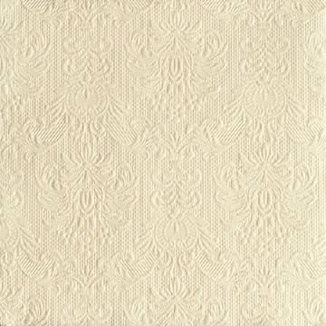 Elegance cream dombornyomott papírszalvéta 33x33cm,15db-os, AMB.13304926