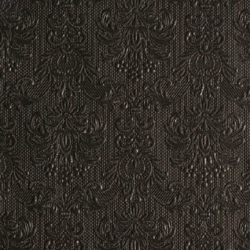 Elegance black dombornyomott papírszalvéta 33x33cm,15db-os, AMB.13304930